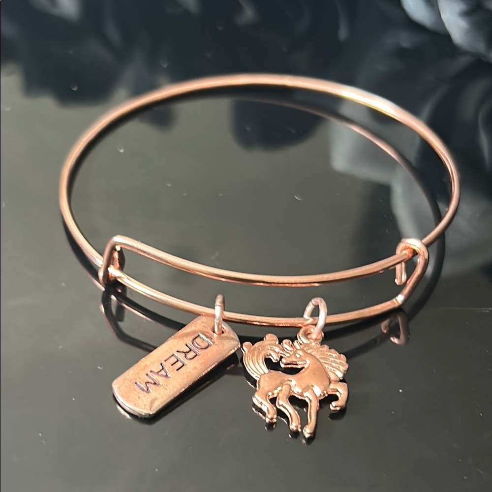 Rose Gold Charm Bracelet - Handmade